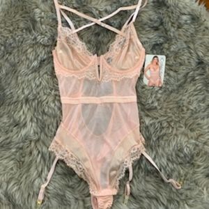 Lingerie one piece w/ garter attached